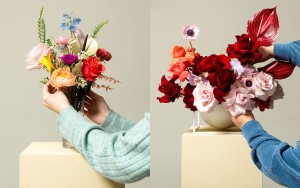 Photography of Holly Studio's spring flower arrangements.