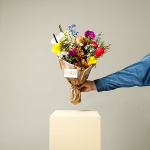 Photography of Holly Studio's spring flower arrangements.
