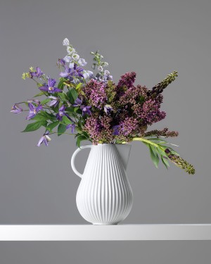 rosendahl holmegaard vase with holly studio flowers photographed by sofus graae
